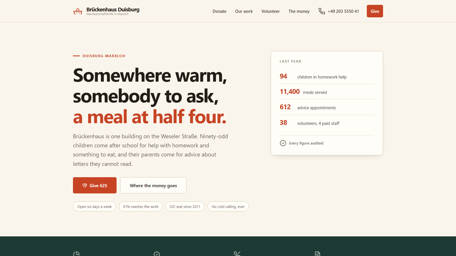 Screenshot of the Charity & non-profit design