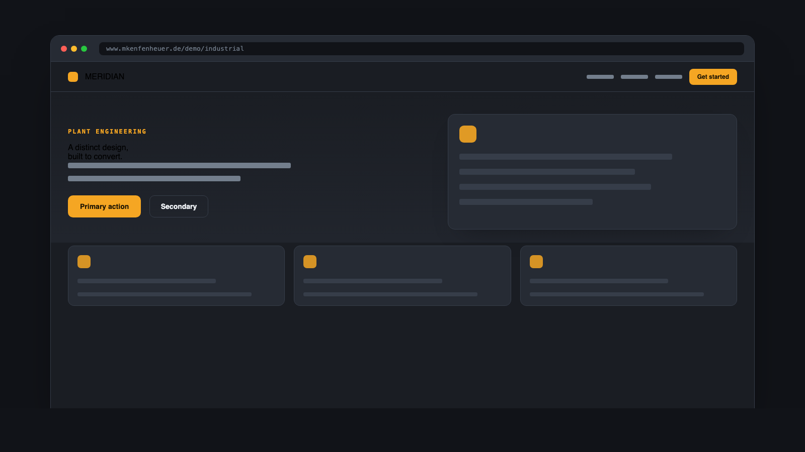 Screenshot of the Industrial & manufacturing design