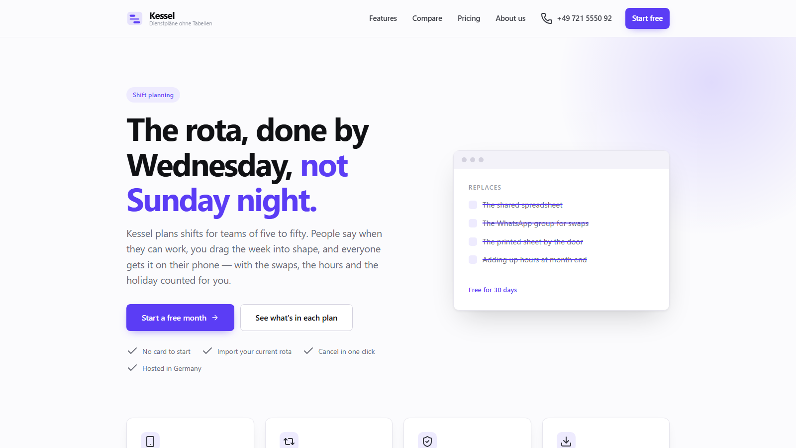Screenshot of the Software product design
